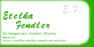 etelka fendler business card